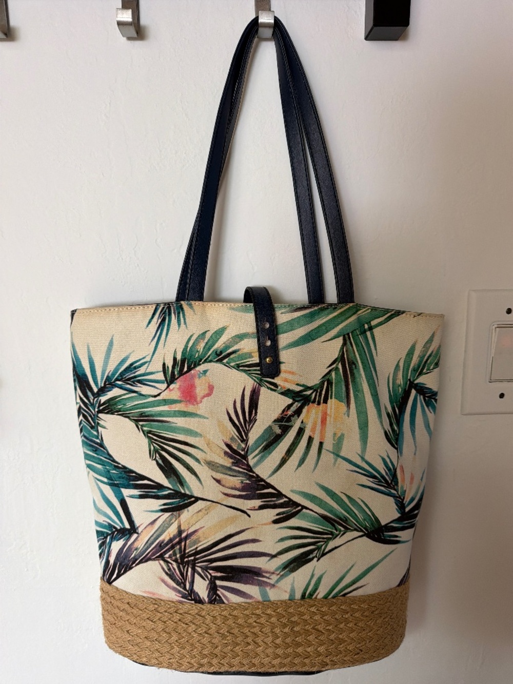 Kelly & Katie Tropical Palm Print Tote Bag